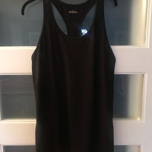 Zella Extra long black racer back tank
